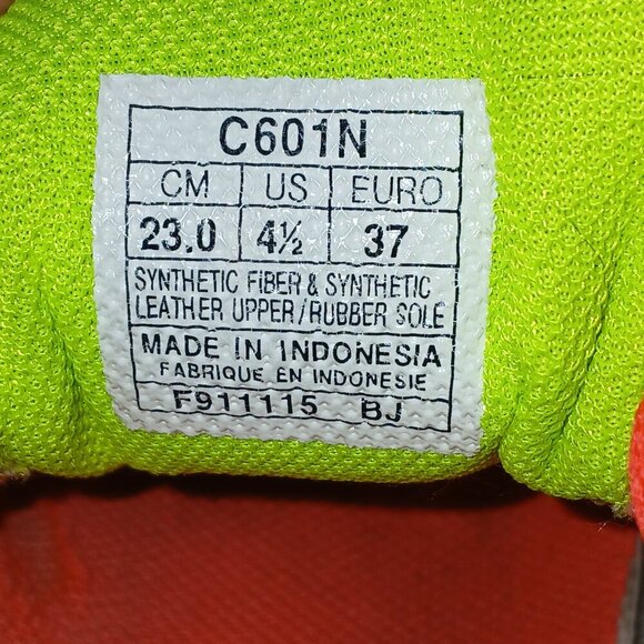 ASICS GEL ATHELETIC RUNNING SHOES, YOUTH SIZE 4 1\2, BRIGHT NEON COLORS - Picture 8 of 9